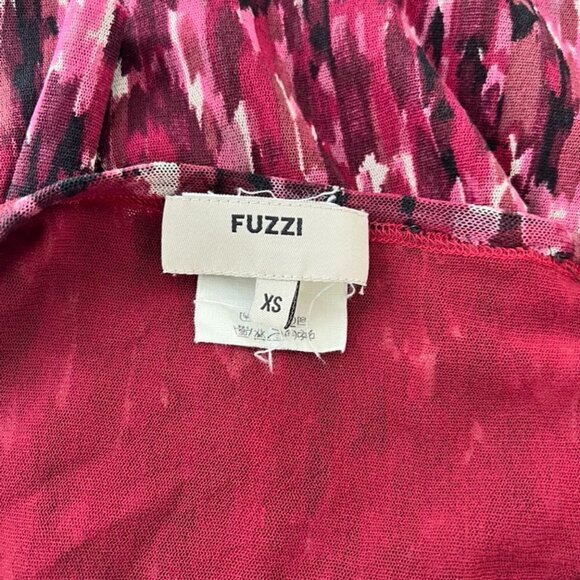 Fuzzi Burgundy Mesh Long Sleeve Top Size XS / CLOFA - Picture 3 of 3